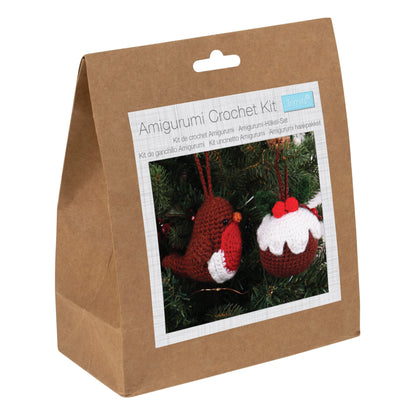 Crochet Kit: Amigurumi: Christmas: Robin & Pudding