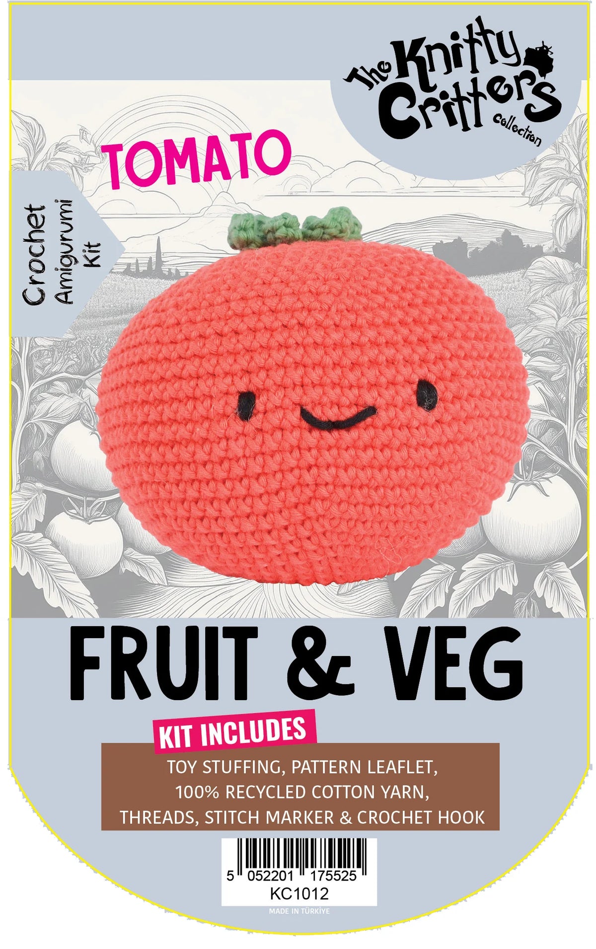 Knitty Critters - Pouch Pals - Fruit & Veg - Tomato