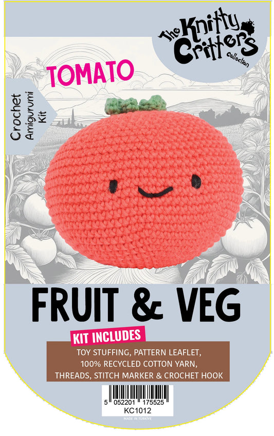 Knitty Critters - Pouch Pals - Fruit & Veg - Tomato