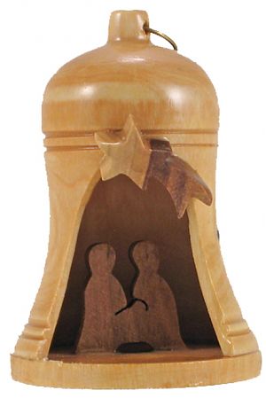 Olive Wood Nativity Bell