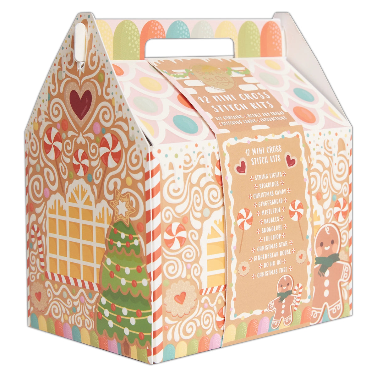 Mini Cross Stitch Kits 12 Designs Gingerbread