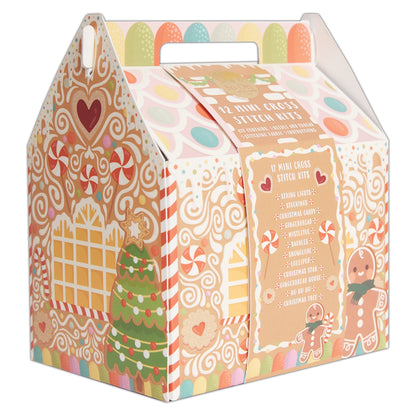 Mini Cross Stitch Kits 12 Designs Gingerbread