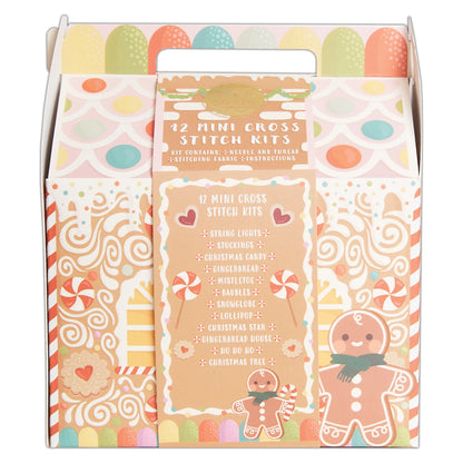 Mini Cross Stitch Kits 12 Designs Gingerbread