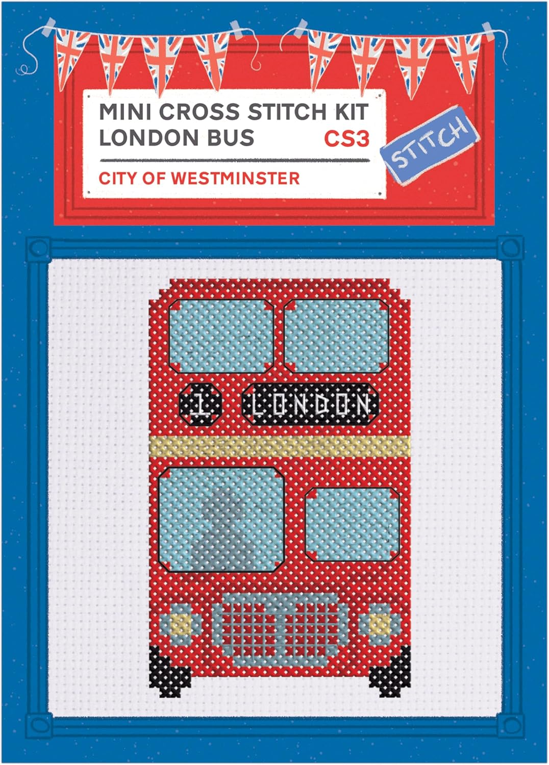 Sew & So On Mini Cross Stitch Kits, 12 Mini London Designs