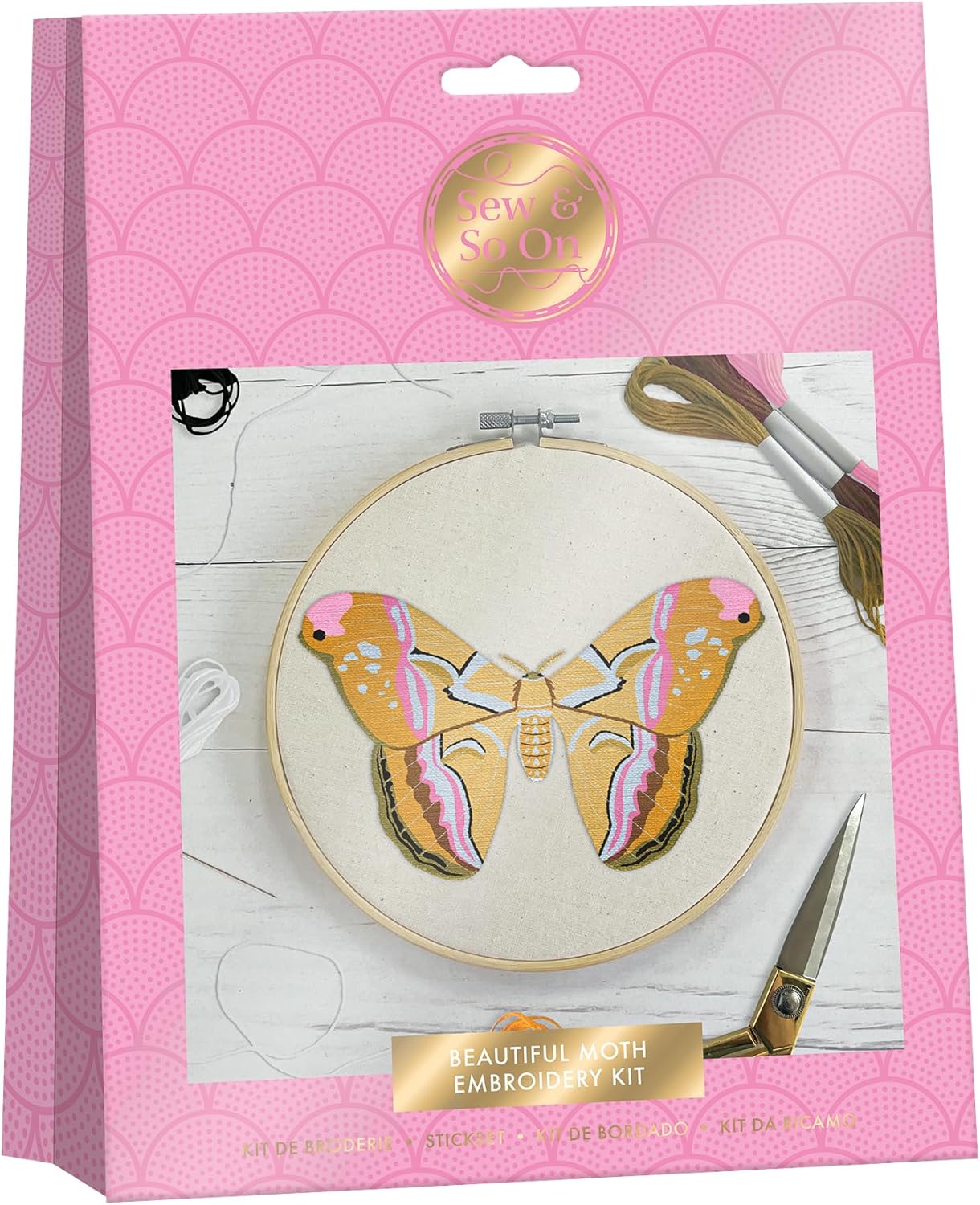 Embroidery Sewing Craft Kit Beautiful Moth