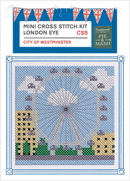 Sew & So On Mini Cross Stitch Kits, 12 Mini London Designs