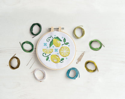 Cross Stitch Kit - Lemons