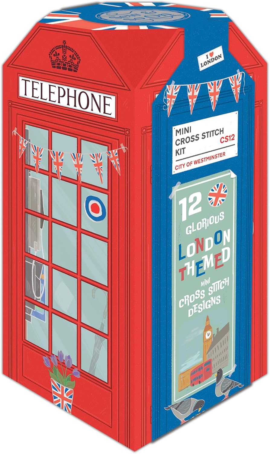 Sew & So On Mini Cross Stitch Kits, 12 Mini London Designs