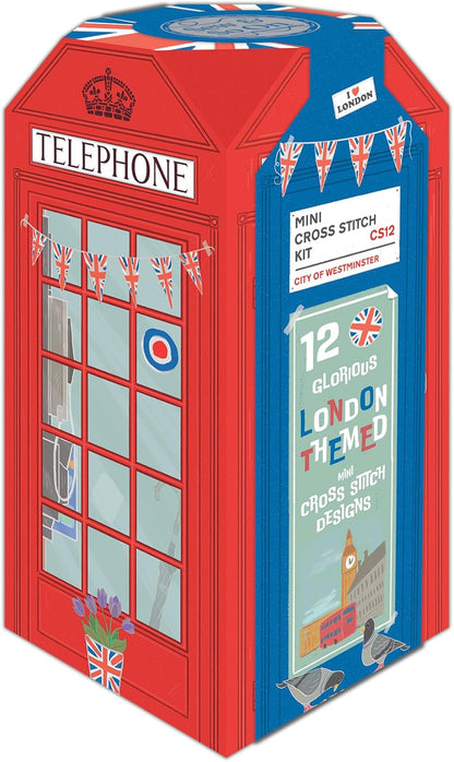 Sew & So On Mini Cross Stitch Kits, 12 Mini London Designs