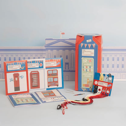 Sew & So On Mini Cross Stitch Kits, 12 Mini London Designs