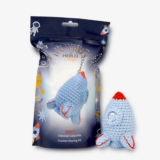 Ringleaders Keyring Crochet Kit - Celestial - Rocketship
