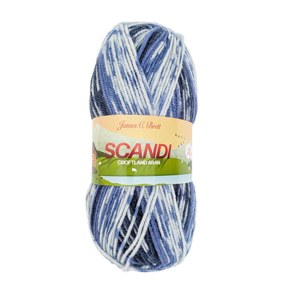 Scandi Aran Yarn /Blue Skies 150g
