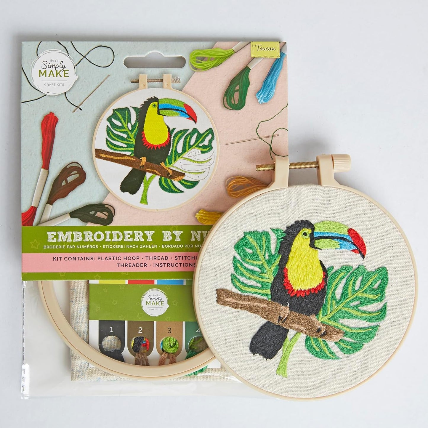 Embroidery By Numbers Toucan Craft Stitch Kit