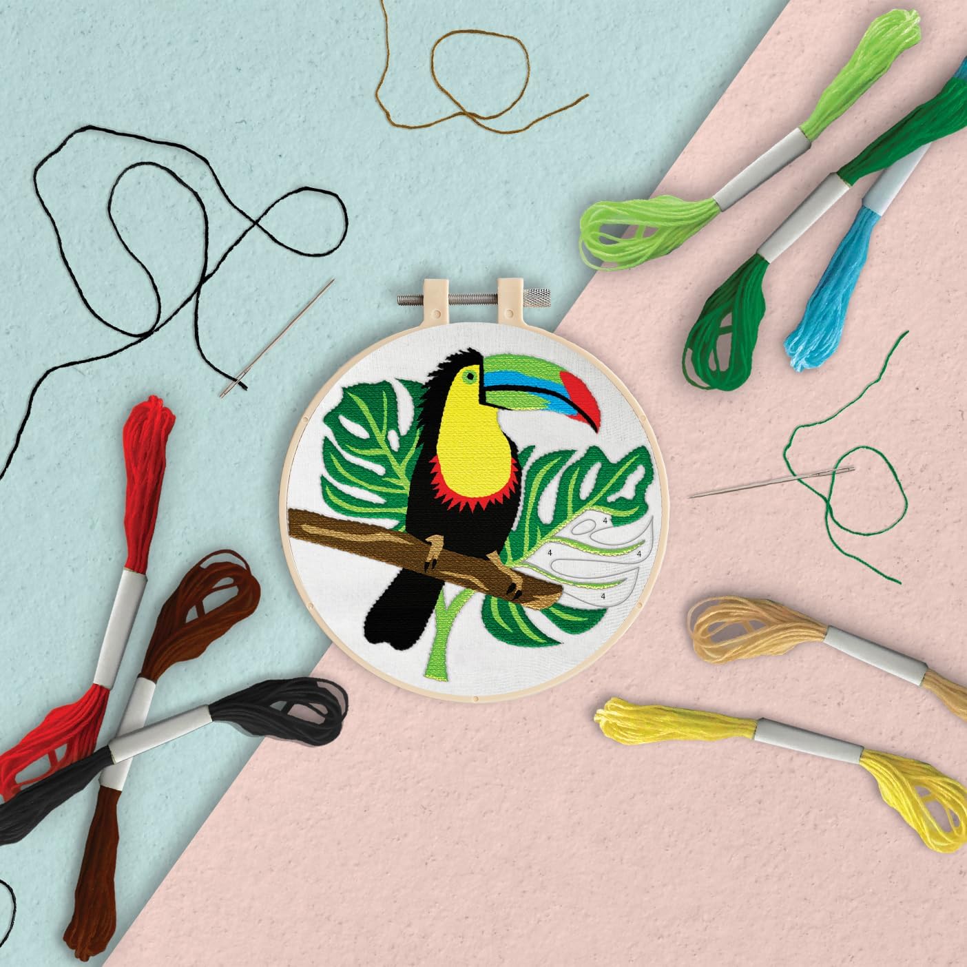 Embroidery By Numbers Toucan Craft Stitch Kit