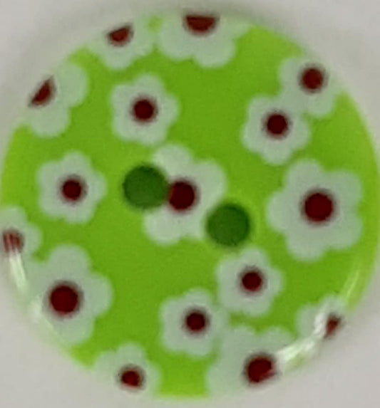 Flower Button: Printed 18mm