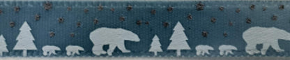 Christmas Ribbon: Satin: Polar Bears 10mm