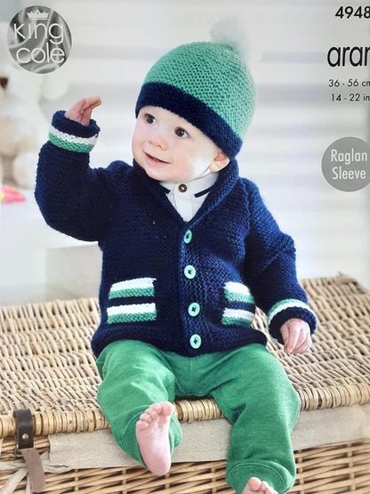 Jackets, Hat & Sweater Knitted in Comfort Aran