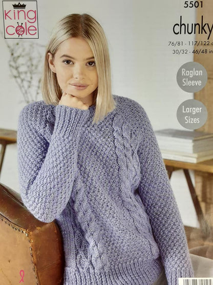 Sweater & Cardigan: Knitted in Big Value Poplar Chunky