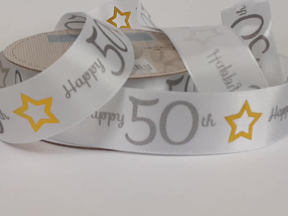 Special Birthday - 50th Satin:25mm