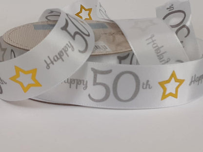 Special Birthday - 50th Satin:25mm