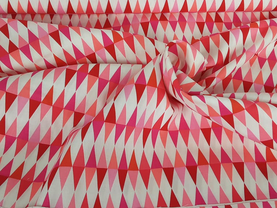 Pink and White Triangles