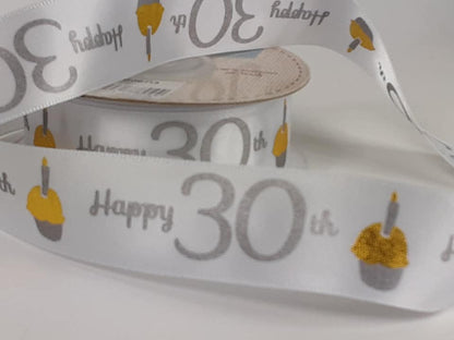 Special Birthday - 30th: Satin: 25mm