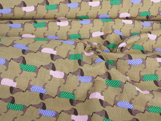 Three Colour Dogs on Brown