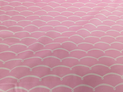 White on Pink Wave Pattern