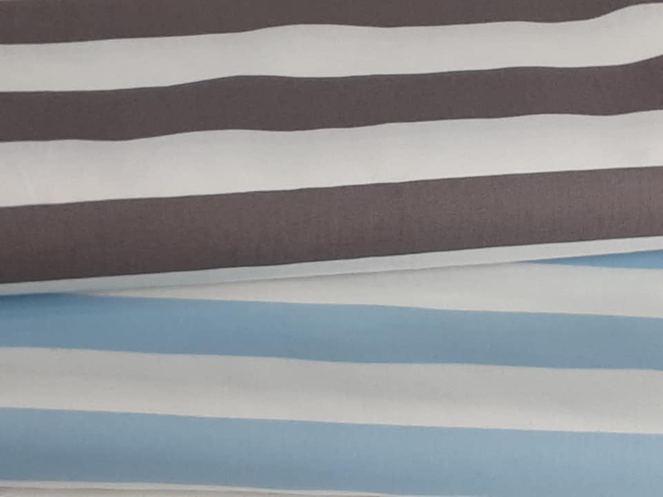 Wide Stripe Cotton Poplin
