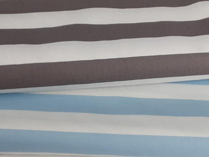 Wide Stripe Cotton Poplin