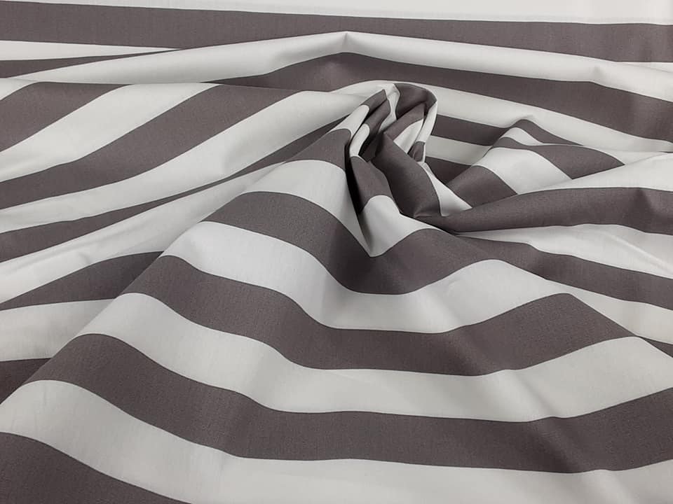 Wide Stripe Cotton Poplin
