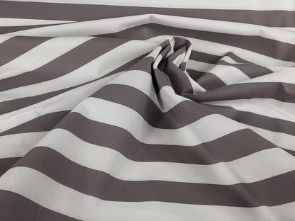 Wide Stripe Cotton Poplin