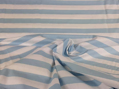Wide Stripe Cotton Poplin