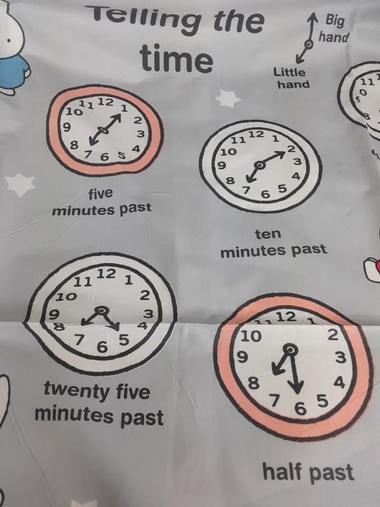MIFFY – TELLING THE TIME – COTTON PANEL
