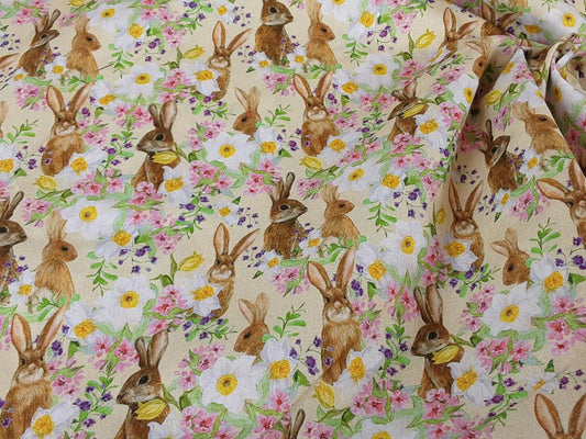 The Little Johnny Range Digital Cottons Bunnies & Flowers