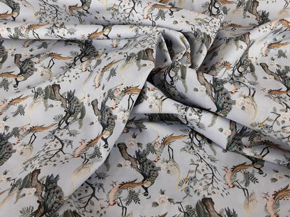 Little Johnny - Peacock Birds Cotton