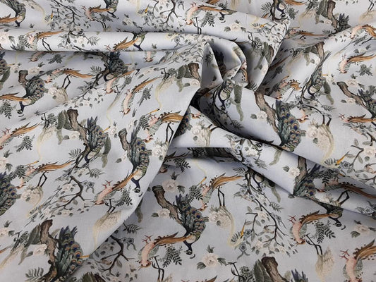 Little Johnny - Peacock Birds Cotton