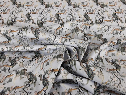 Little Johnny - Peacock Birds Cotton