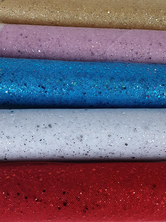 Glitter Dot Organza Fabric