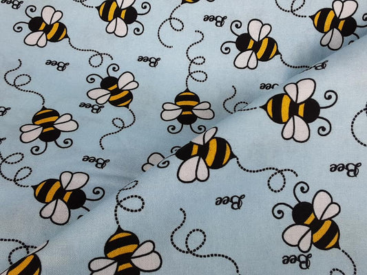 BUZZY BEES COTTON PRINTS-Blue