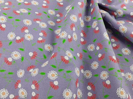 CUTE FLORALS – COTTON PRINT-Purple