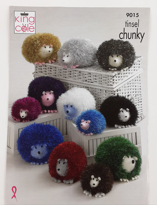 Hedgehog Knitted with Tinsel Chunky & Dollymix DK