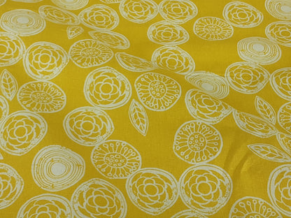 IKAT Love Birds Tree Rings/ Mustard