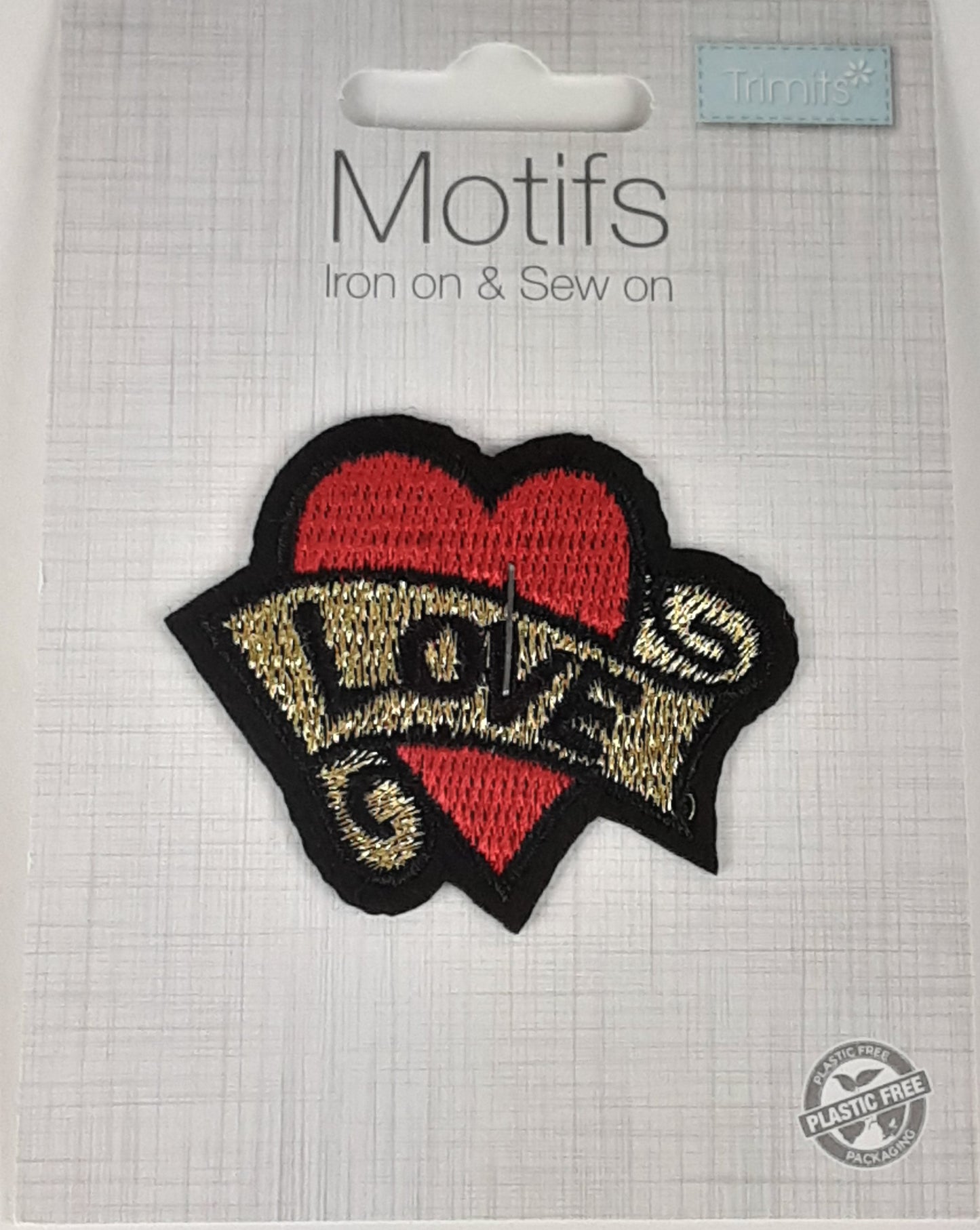 Iron or sew on Motifs-Love Heart