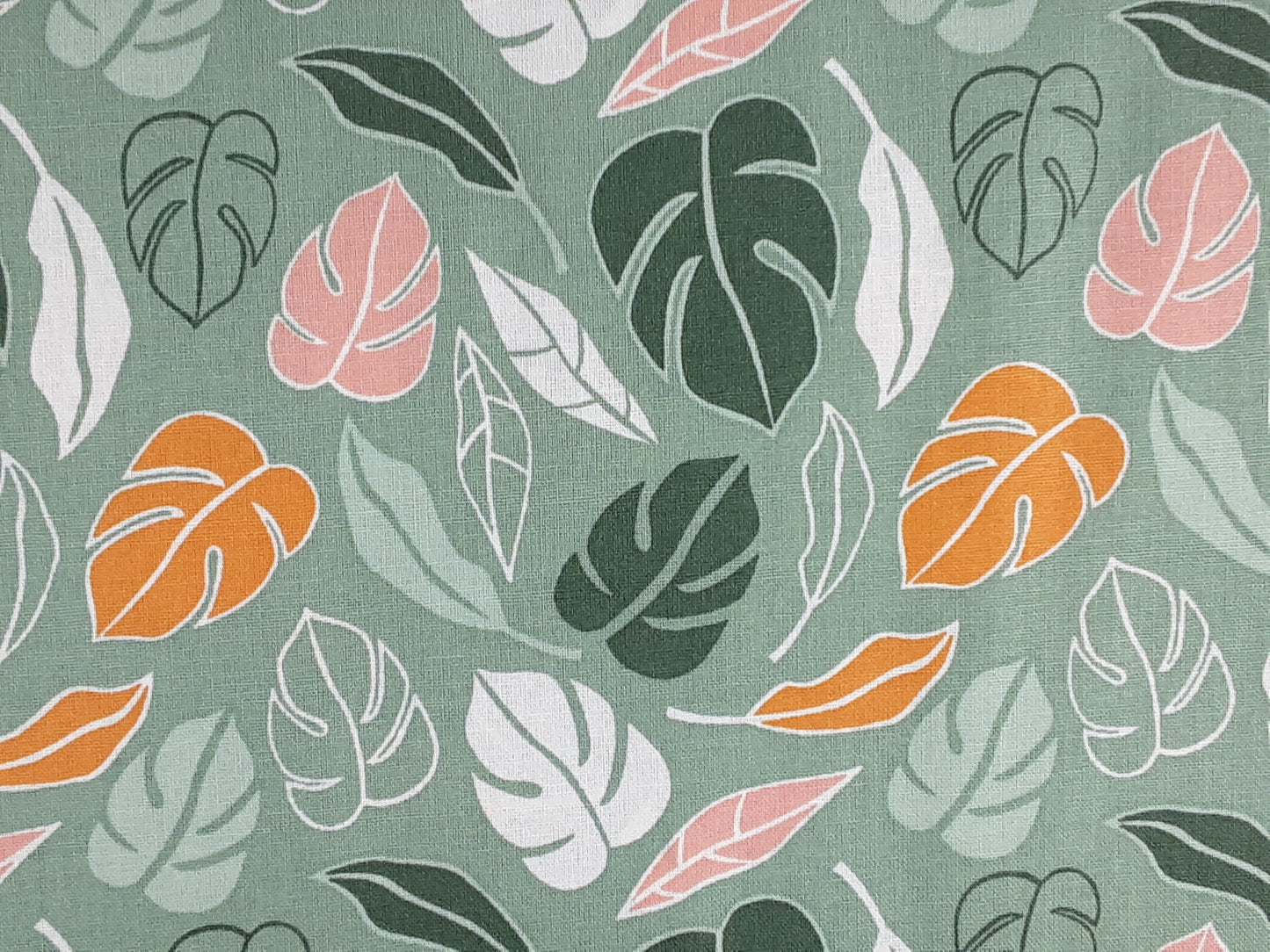 Jungle Leaves Green- Cotton Print