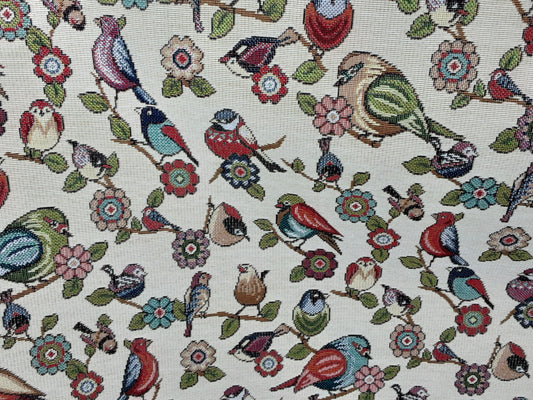 Birds Tapestry Cotton Rich Fabric