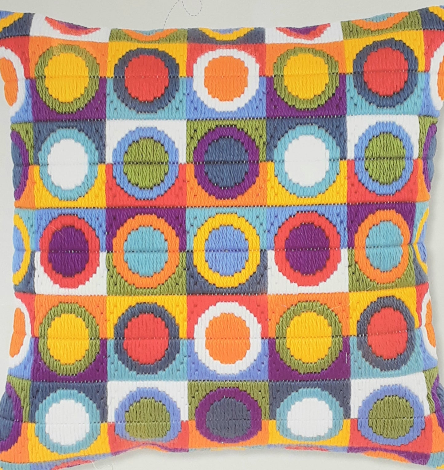 Long Stitch Kit: Cushion: Circles