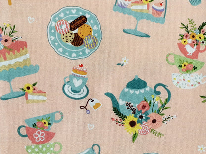 Tea Party Fat Quarter 5 Pieces.