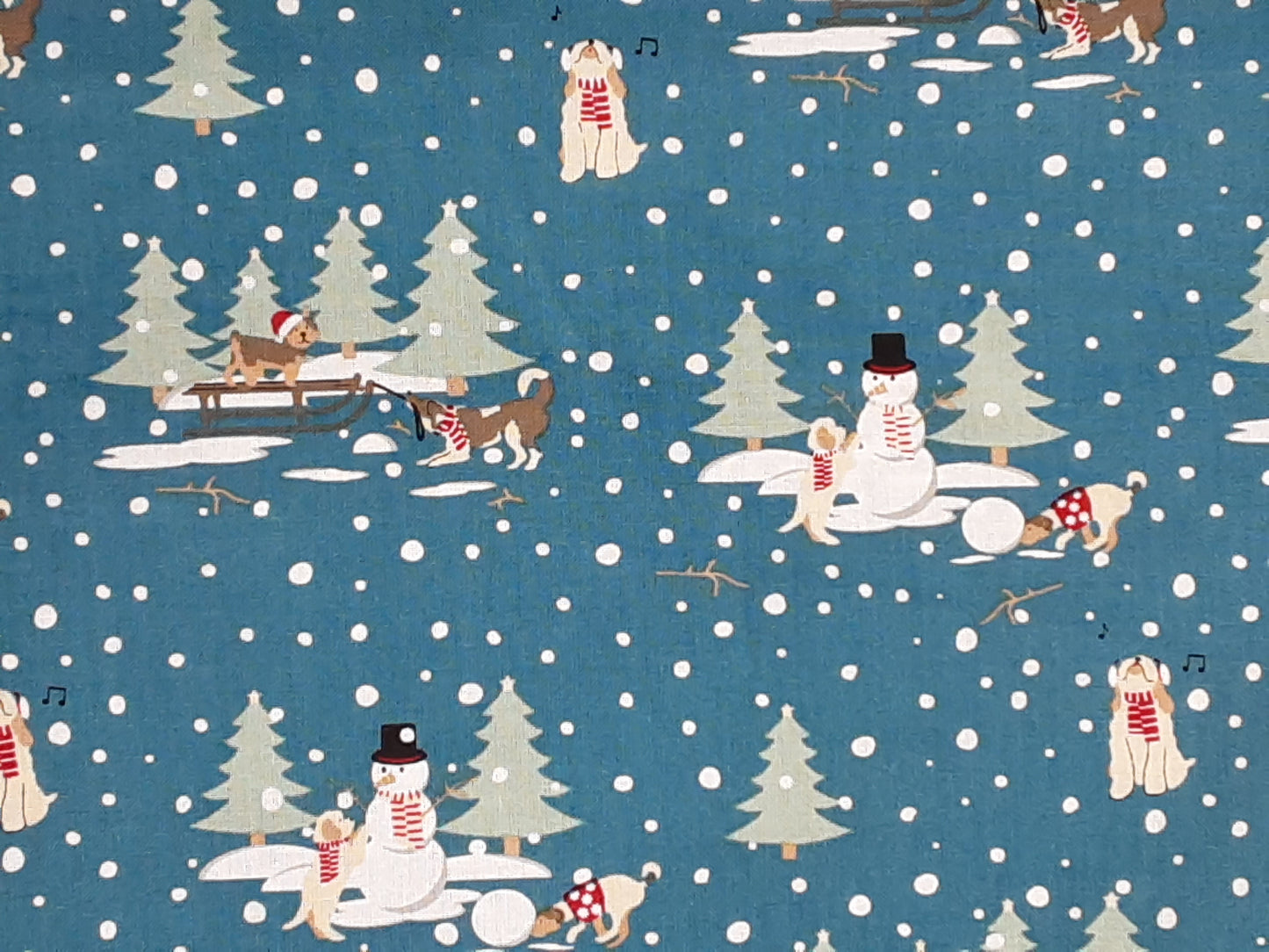 Playing In The Snow- Cotton Prints