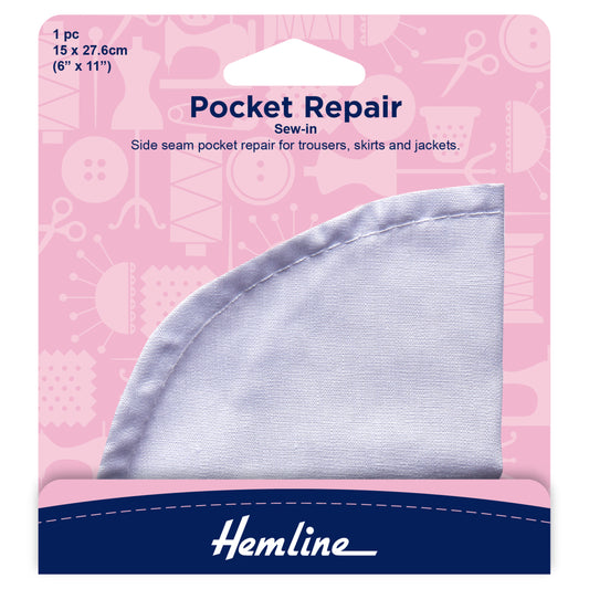 Pocket repair- sew-in